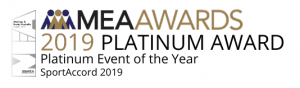 MEA Awards 2019 Platinum Award – Event of the Year, SportAccord 2019